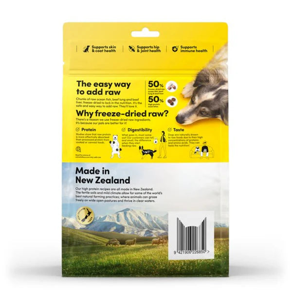 Animals Like Us Raw Mix 50 with Grass Fed Ocean Fish Freeze Dried Dog Food