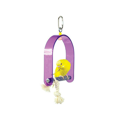 Acrylic Bird Swing With Cement Perch