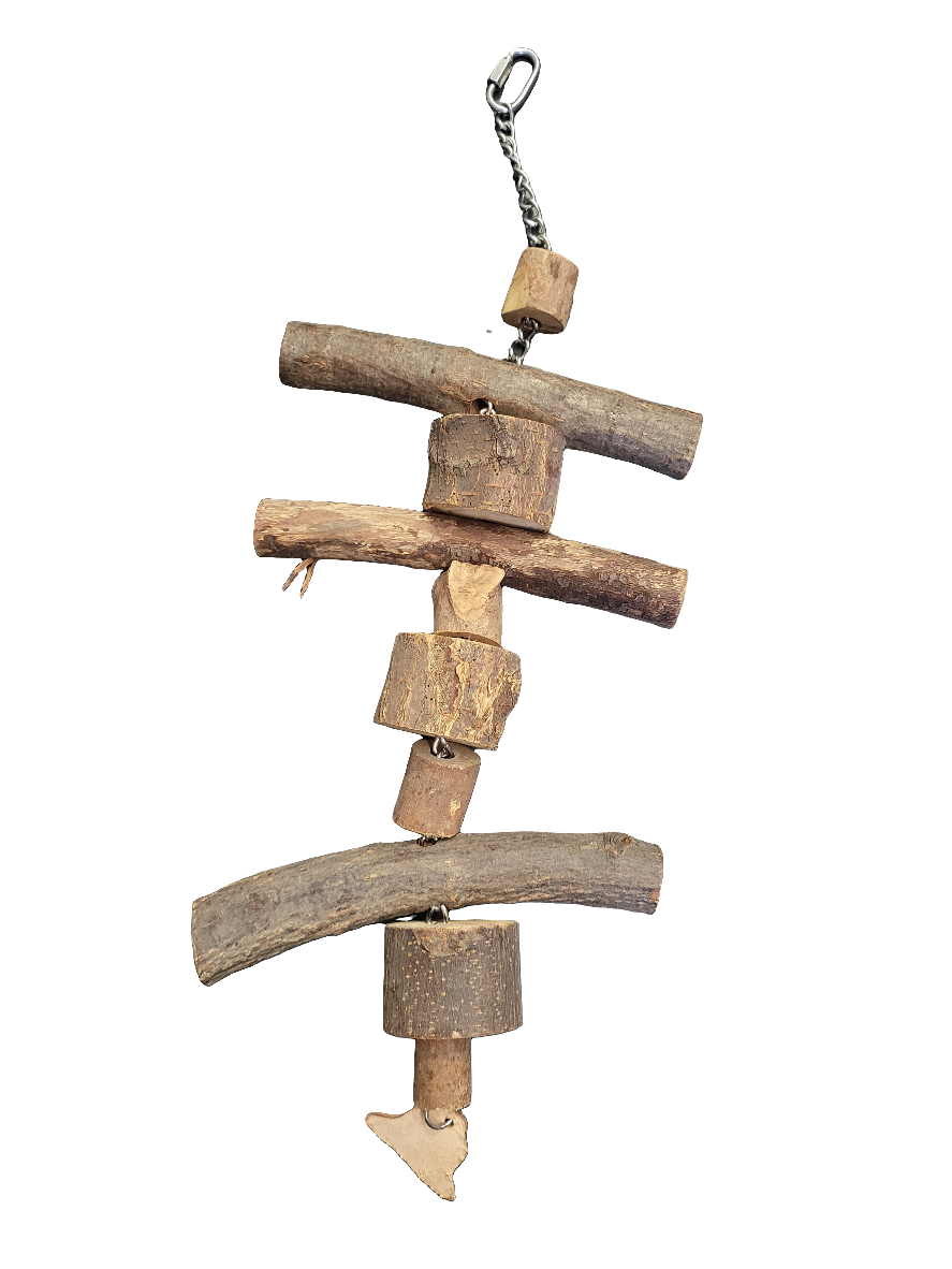 Heavy duty natural tower with leather bell