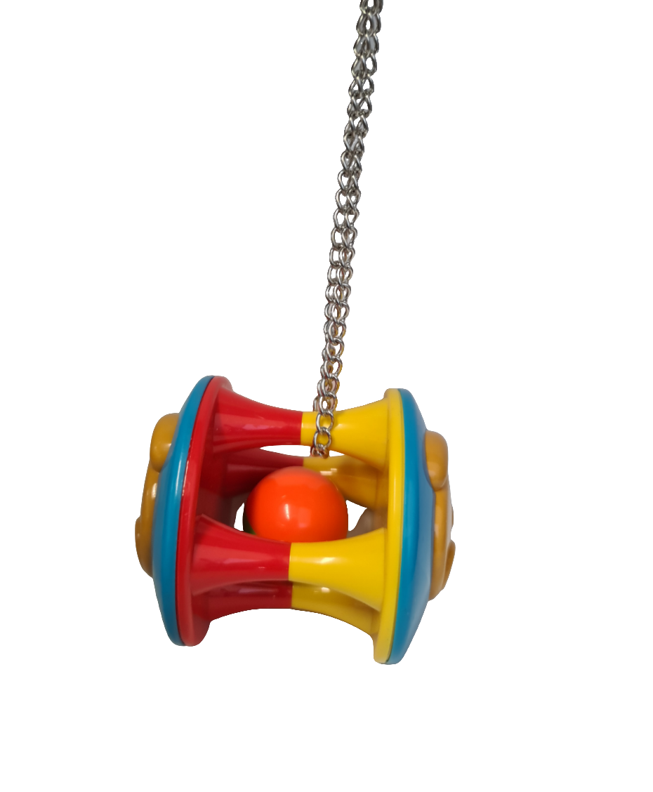 Hanging plastic bell toy