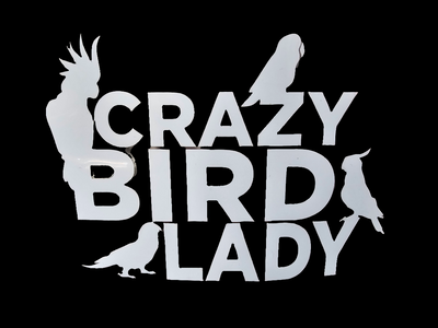 Crazy bird lady sticker