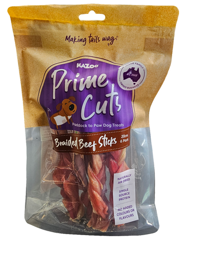 Kazoo Prime Cuts Braided Beef Sticks