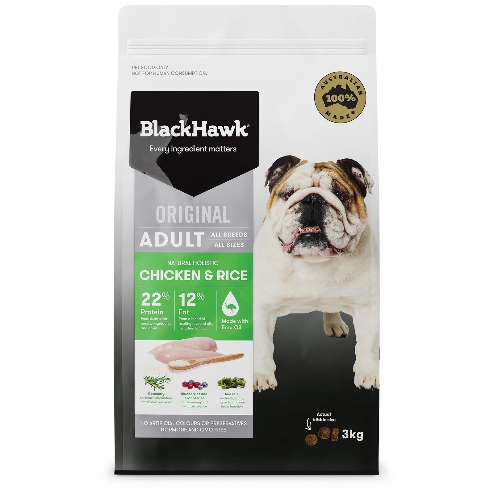 Black Hawk Dry Dog Food Adult Chicken & Rice