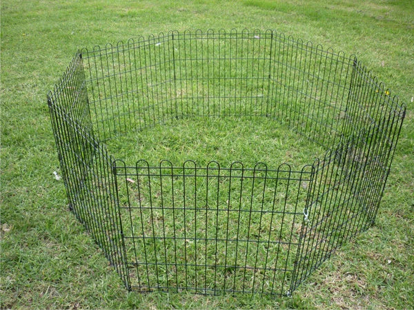 24" Pet exercise Pen Black