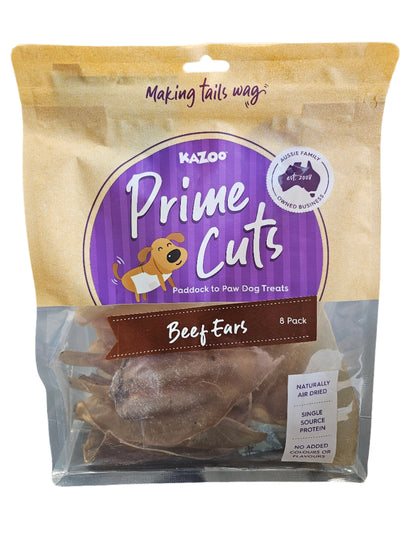 Kazoo Prime Cuts Beef Ears 8 Pack