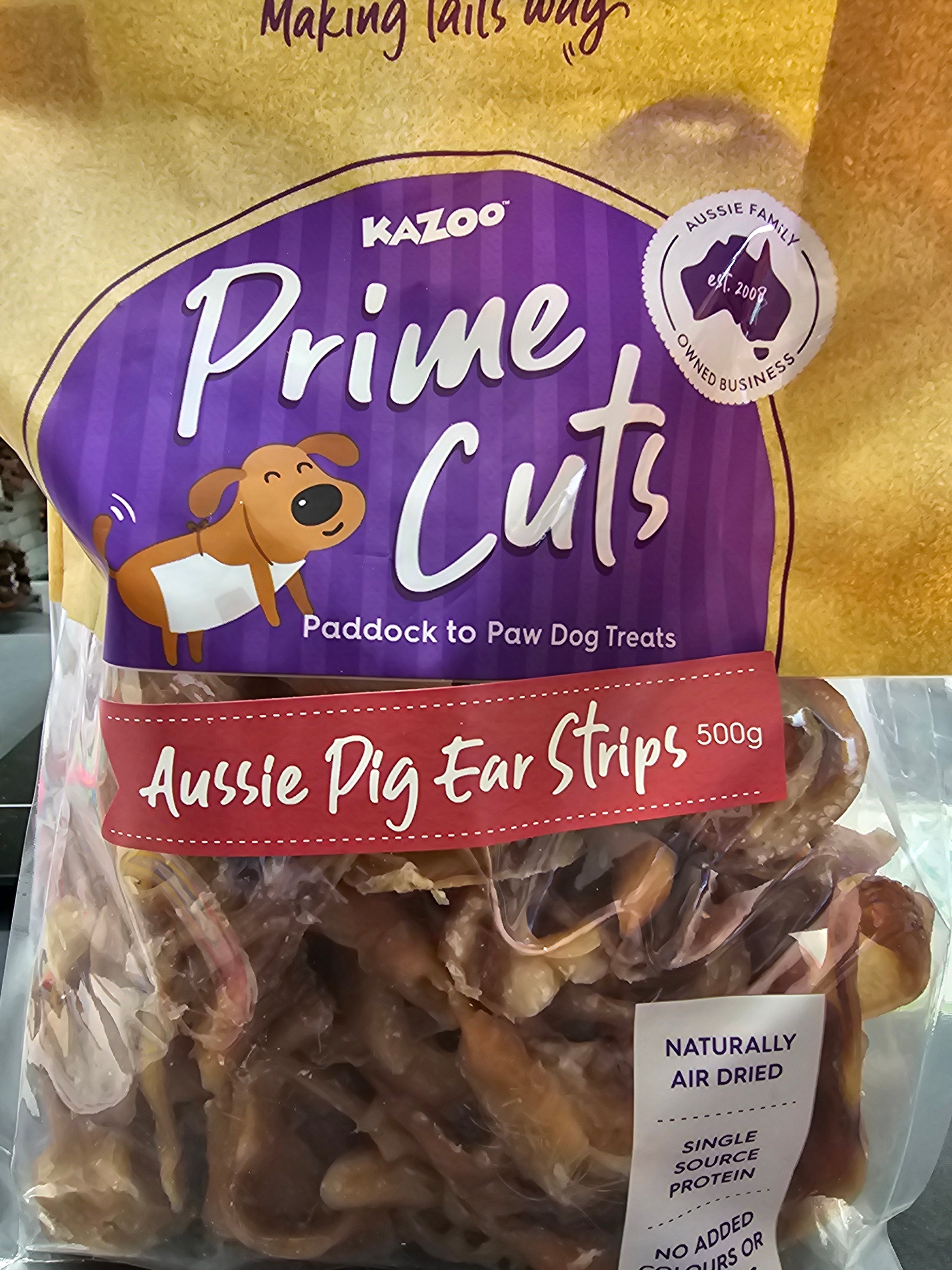 Kazoo Aussie Pig Ear Strips 500g