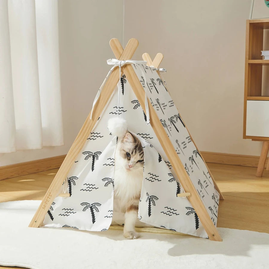 Tropical Cosy Tent Cat Bed