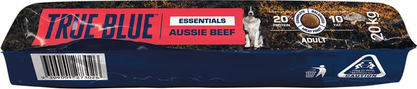 True Blue Essentials Dry Dog Food Aussie Beef 20kg