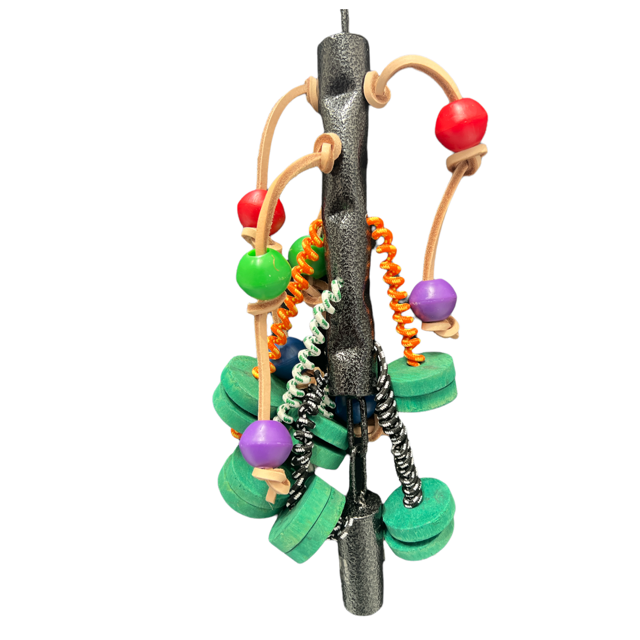 Heavy Duty Pipe Tube Bell Parrot Toy With Bell