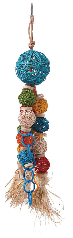 Just For Fun Wicker Ball w Tassel - 50x10cm