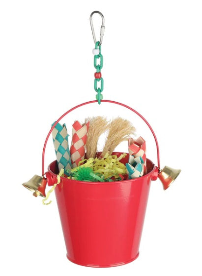 Festive Forage Bucket with Bells