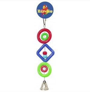 Plastic Rings Beads with Bell Bird Toy