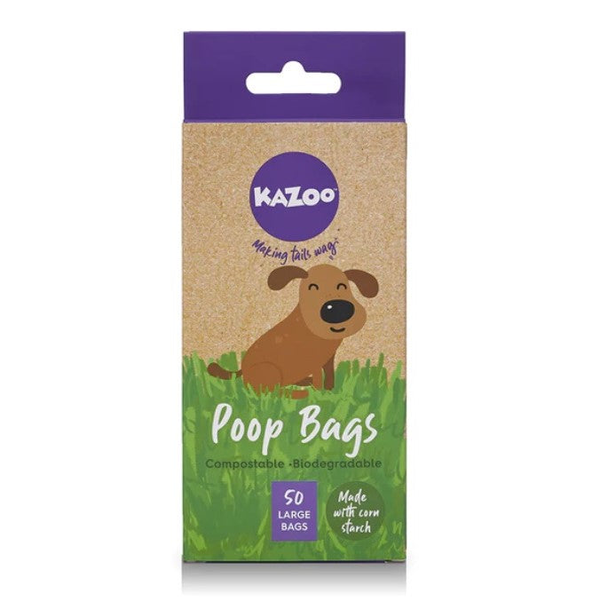 Eco-Friendly Compostable Biodegradable Poop Bags - 50pk