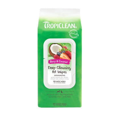 Berry & Coconut Deep Cleaning Deodorising Pet Wipes